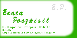 beata poszpisil business card